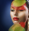 Autumn Makeup. Fashion Art Portrait Autumn Makeup. Fashion Art Portrait
