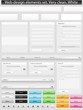 Vector: Web design elements set white Web design elements set white