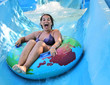 woman in the waterpark