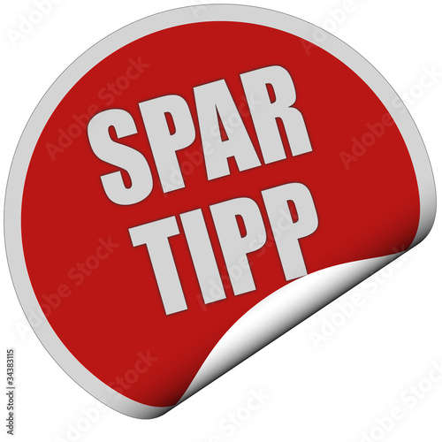 Illustration: Sticker rot rund curl unten SPAR TIPP Sticker rot rund curl unten SPAR TIPP