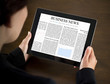 Reading Business News on Tablet PC