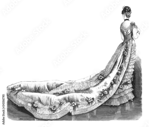 Illustration: Mode - end 19th - Robe Bal Mode - end 19th - Robe Bal