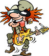 Hand-drawn Vector illustration of an Heavy Guitar Player Hand-drawn Vector illustration of an Heavy Guitar Player