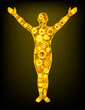 Human silhouette with gear