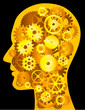 human head with gear