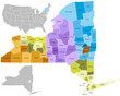 Vector: New York state counties New York state counties