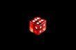 Red casino dice number six Red casino dice number six