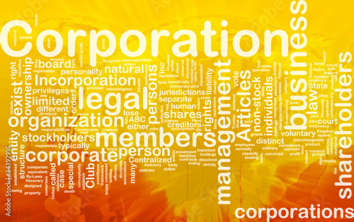 Illustration: Corporation background concept Corporation background concept