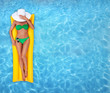 Sexy girl in a pool