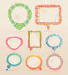 Vintage colorful bubbles for speech Vintage colorful bubbles for speech