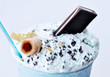 Gelato mint chocolate ice cream dessert