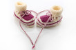 Bettsocken. Babyschue.