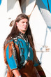 North American Indian in full dress. Reconstruction