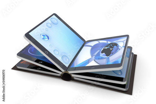 Photo: Book from tablet PC Book from tablet PC