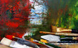 At easel