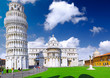 Cathedral, Baptistery and Tower of Pisa.