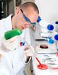 Young scientist works in the laboratory