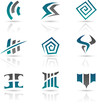 Vector Illustration of Antique Style Abstract Icons