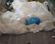 Polythene sorted before processing. Human intervention.
