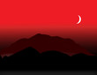 Sonnenuntergang im Gebirge