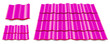 pink roof tile isolated on white background