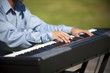 playing a keyboard