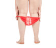 fat woman red panties down