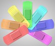 Colorful adhesive bandage