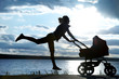 Mother with a stroller