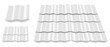 white roof tile isolated on white background