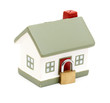 miniature house with lock