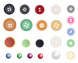 many different buttons, vector many different buttons, vector