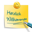 Post it herzlich willkommen