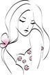 Girl with butterfly