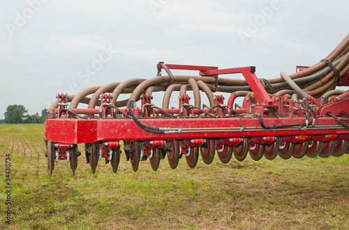 Photo: Closeup of a used manure injector (front) Closeup of a used manure injector (front)