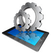 Vector: tablet gears tablet gears