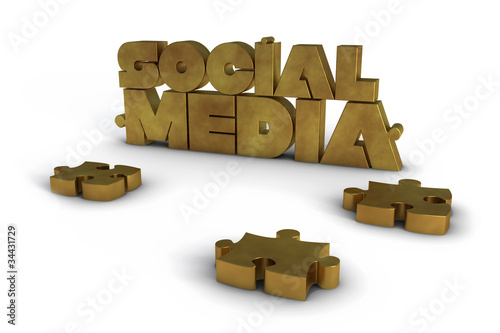 Illustration: Social Media mit Puzzleteilen Social Media mit Puzzleteilen