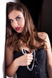 sensual fashion model posing