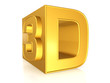 golden 3d sign
