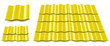 yellow roof tile isolated on white background