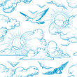 Sky seamless pattern