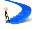Professional carrier stair over white
