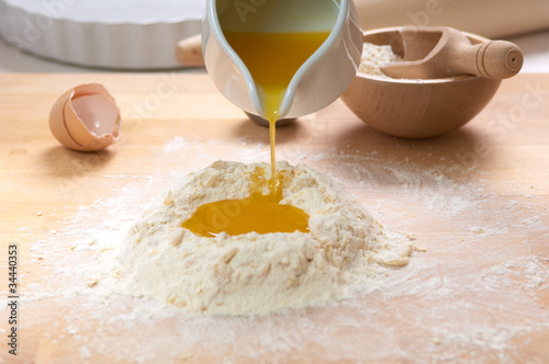 Photo: preparation of a sweet pie preparation of a sweet pie