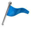 Blue flag isolated on white background