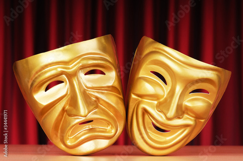 Photo: Masks with the theatre concept Masks with the theatre concept