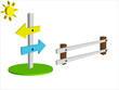 Blank signpost