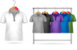 Black and white t-shirt design template. Vector. Black and white t-shirt design template. Vector.