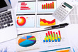 Graphs, charts, business table.