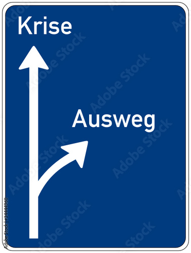 Vektor: Ausweg aus der Krise Ausweg aus der Krise