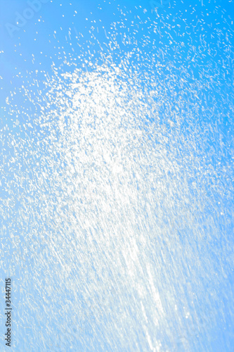 Photo: scene flow water on background blue sky scene flow water on background blue sky